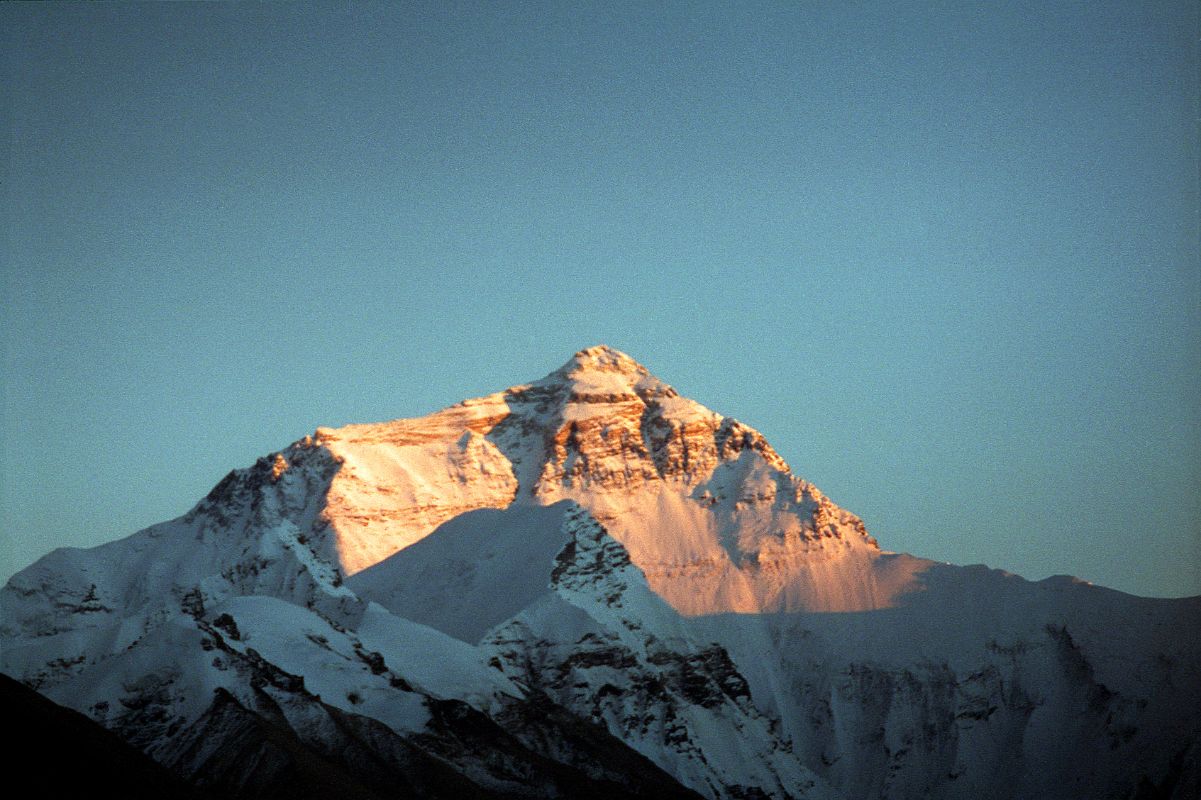 31 Everest North Face At Sunset From Rongbuk Monastery